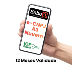 Certificado Digital eCNPJ A3 Nuvem Pessoa Jurídica 12 Meses Sem Token Emissão Online